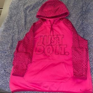 I am selling a pink Nike jacket .size is a Large